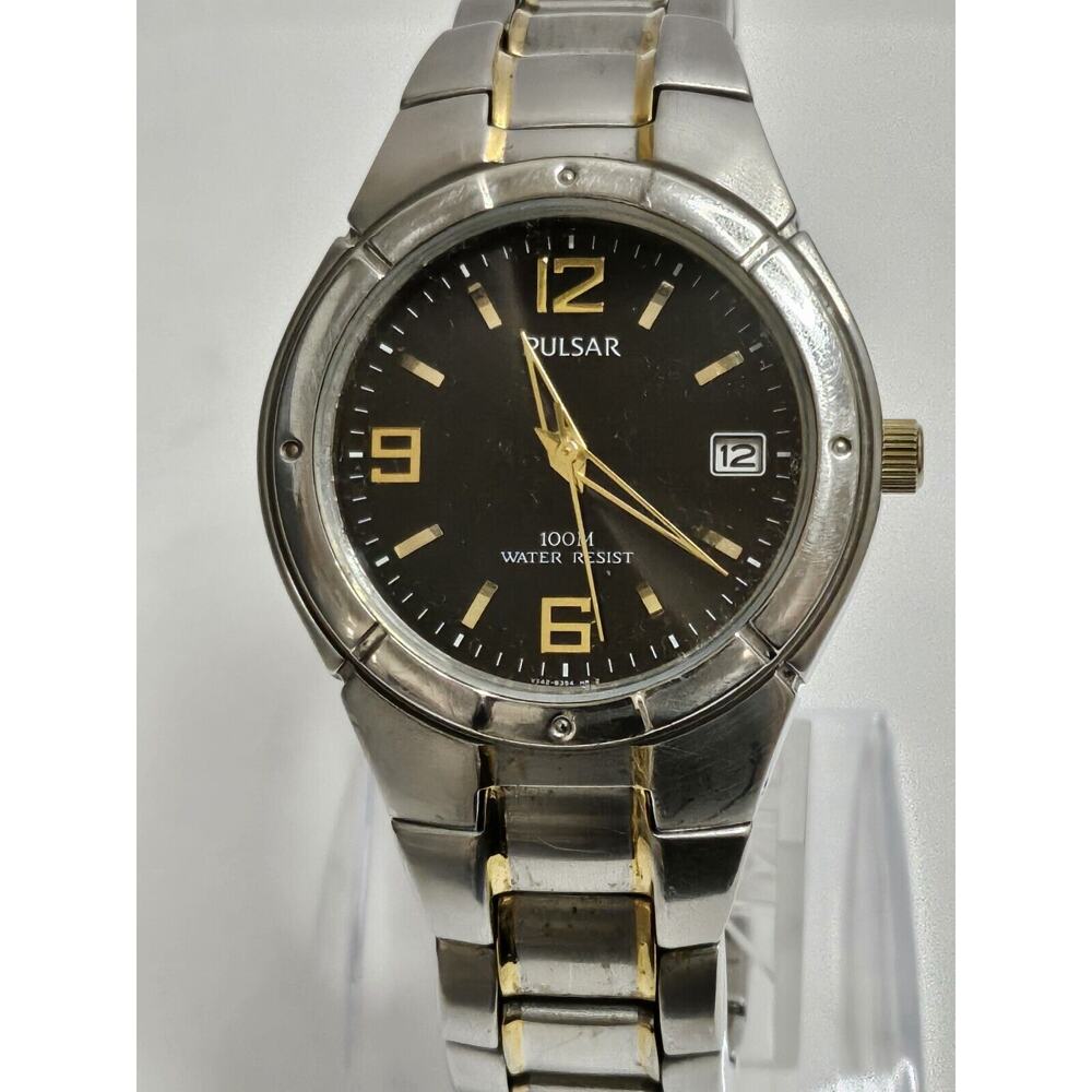 Mens Pulsar By Seiko VX42-X051 Quartz Dive Watch New Battery Extra Links
